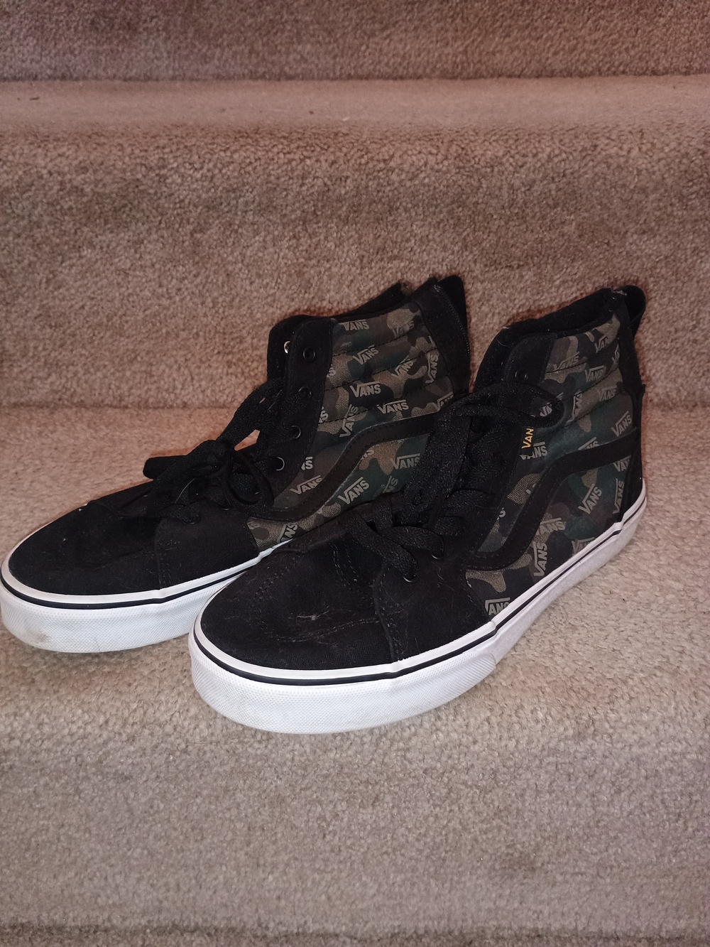 Vans Sk8-Hi Black & Camo High-Top Sneakers